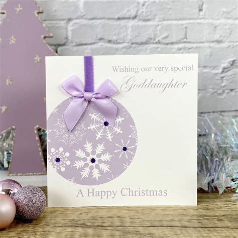 Handmade Christmas Card 'Bauble' - Handmade Christmas Cards -Pink & Posh