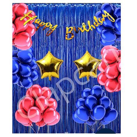 Clapcart Birthday Party Best Decoration Set With Happy Birthday Cursive ...