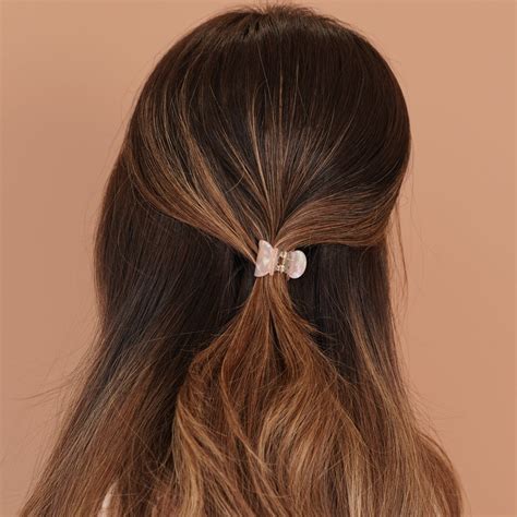 Small Marble Hair Claws (Set of 4) |Korean Style Small Hair Claw Clips ...