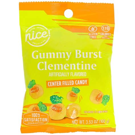 Nice! Gummy Burst Center Filled Candy Clementine | Walgreens