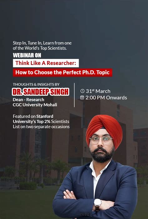 Register for PhD Webinar | CGC University Mohali Research Programs