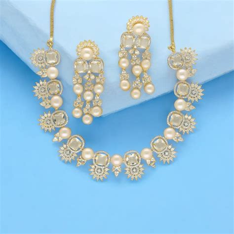 Sri Jagdamba Pearls Imperial Princess Pearl Set For Women Girls