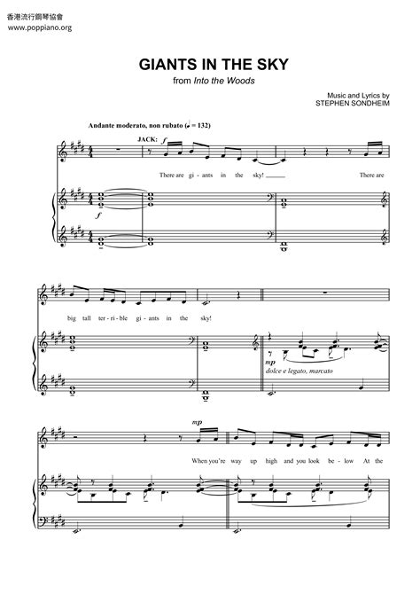 Into The Woods-Giants In The Sky Sheet Music pdf, - Free Score Download ★