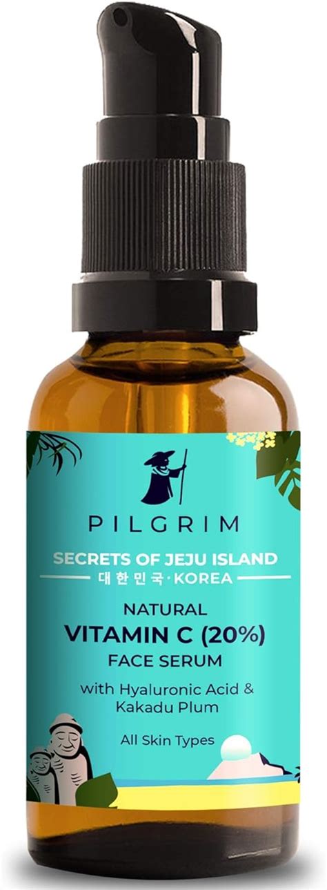 Pilgrim Natural Vitamin C Serum (20%) with Hyaluronic Acid & Kakadu ...