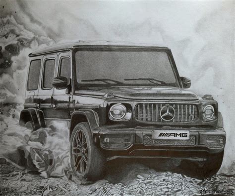 Mercedes-Benz G-Class G63 AMG | Cool car drawings, Bike drawing, Pen art work