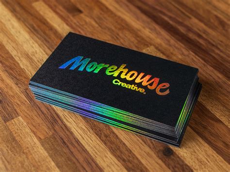 Holographic Foil Business Cards 的图像结果