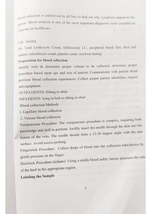 Urine collection - Biochemistry - Studocu