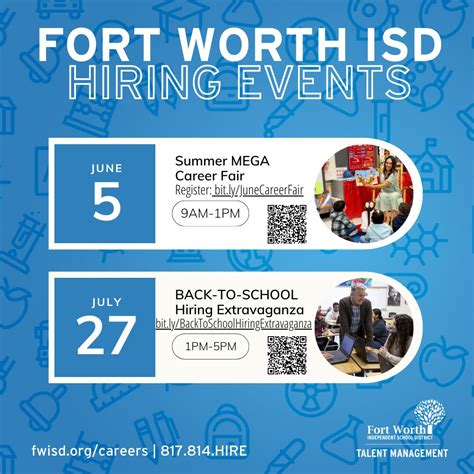 Fort Worth ISD on LinkedIn: Fort Worth ISD is hiring! Attend one of our upcoming events for a ...