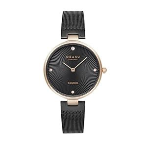 Buy Obaku Diamant Night Analog Black Dial Women's Watch-V256LXVBMB-DD ...