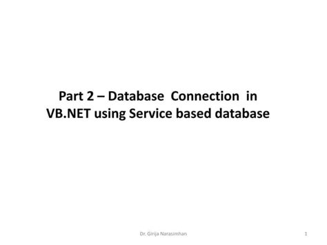 Image result for Vb.net Tutorial Connection