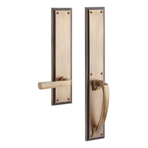 Aurick Solid Brass Entrance Door Set - Lever Handle - Dummy - Right ...