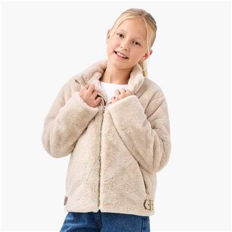 Buy Juniors Plush Zip Through Jacket with Long Sleeves from Juniors at ...