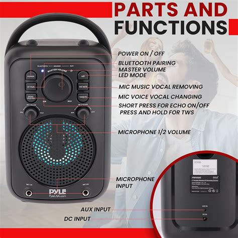 Buy Pyle 4” Wireless BT Streaming Speaker - Portable Audio Speaker ...