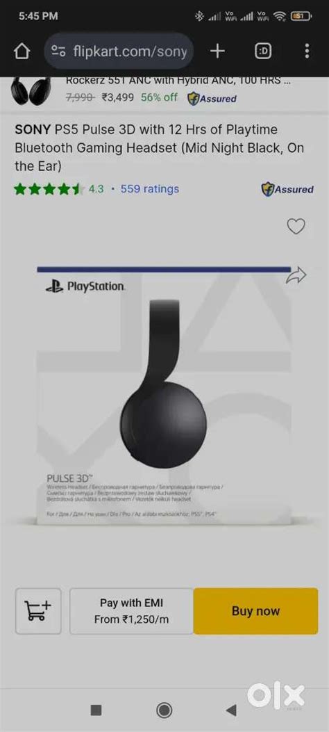 Sony PS5 Pulse 3D Wireless Headset - Midnight black, on the ear - Games ...