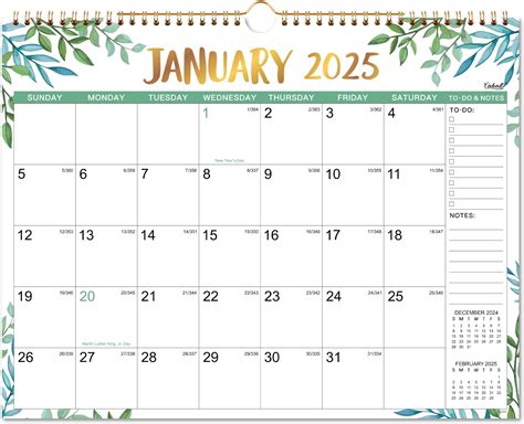 2025 Calendar - 2025 Wall Calendar with 12 Months from Jan. 2025 to Dec ...