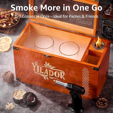 Yilador Old Fashioned Smoker Kit Premium Wooden Gift Box for India | Ubuy