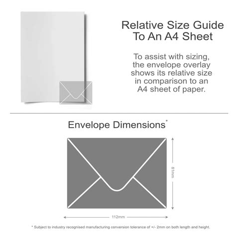 A7 Size Envelope Dimensions