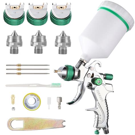 ENDOZER Professional HVLP Spray Gun Set Gravity Feed Air Spray Gun with ...