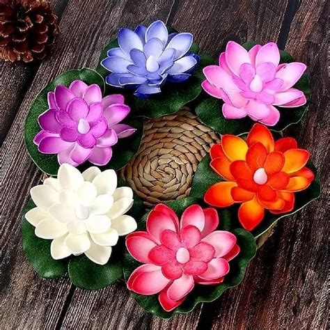 Buy amigo toy zone Floating LEDDecor Lotus Flower Shape Water Sensor ...