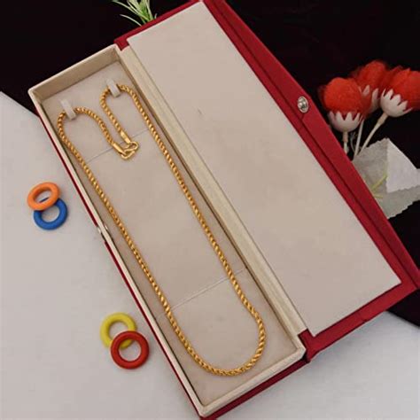Buy ELEGANTDREAM 30 Inch Long One Gram Gold Plated Mangalya Chain ...