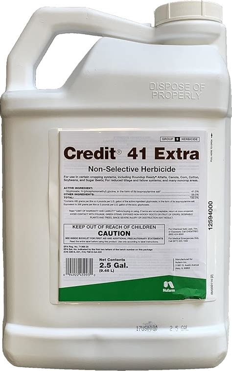 Nufarm Credit 41 Extra Herbicide 2.5 gallons - 41% India | Ubuy