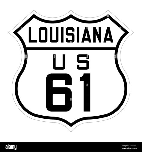 Louisiana us route 61 sign Stock Photo - Alamy