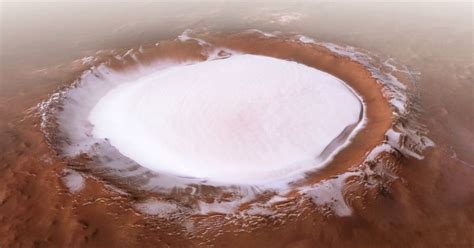 Ice On Mars: Check Out These Stunning Photos Of A Crater Full Of Ice ...