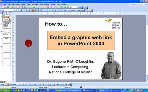 How To... Embed a Graphic Web Link in PowerPoint 2003 - YouTube