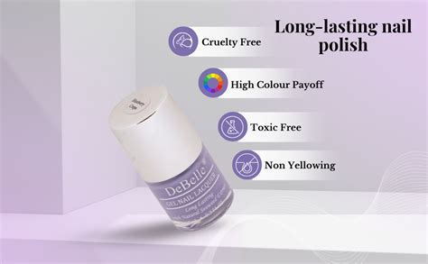 Buy Debelle Gel Nail Polish Blueberry Crepe (Lavender Nail Paint)|Non ...
