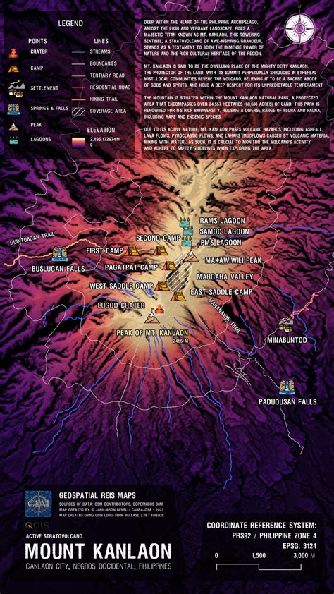 My map of Mt. Kanlaon - one of the most active stratovolcanoes of the ...