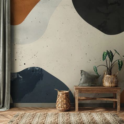 Sora Flow Abstract Wallpaper | Boho Minimal Wall Design for Home | Bare ...