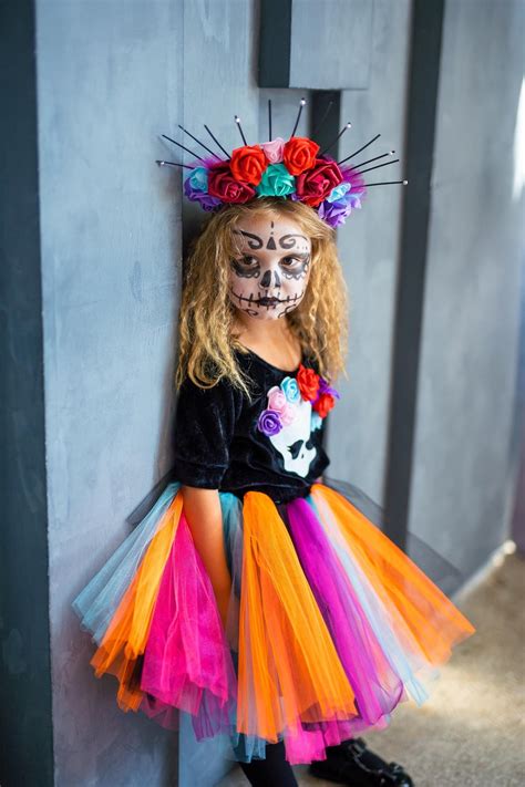 Santa Muerte Costume for Girls | Halloween Day of the Dead Outfit - Etsy