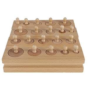 Montessori Sensorial Hand-Eye Coordination Cylinders Toy Set Kids ...