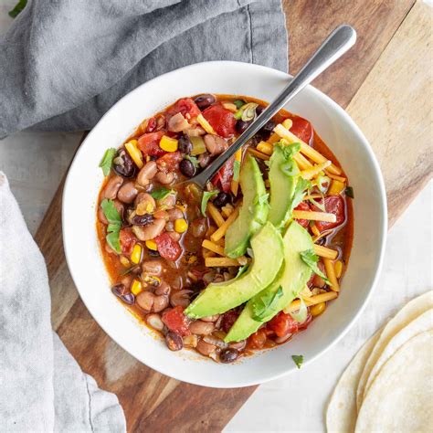 Slow Cooker Taco Soup (Vegan, Gluten-Free, Healthy) - Delish Knowledge