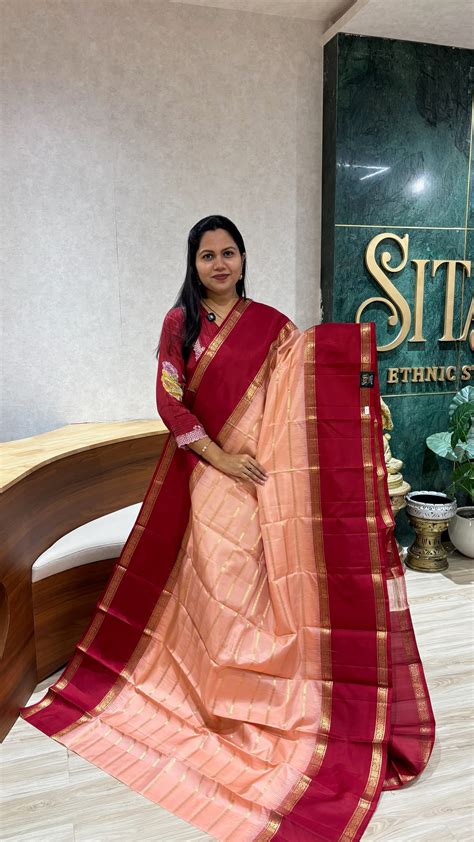 Light weight Kanchi gap border style – Sitah Ethnic Studio