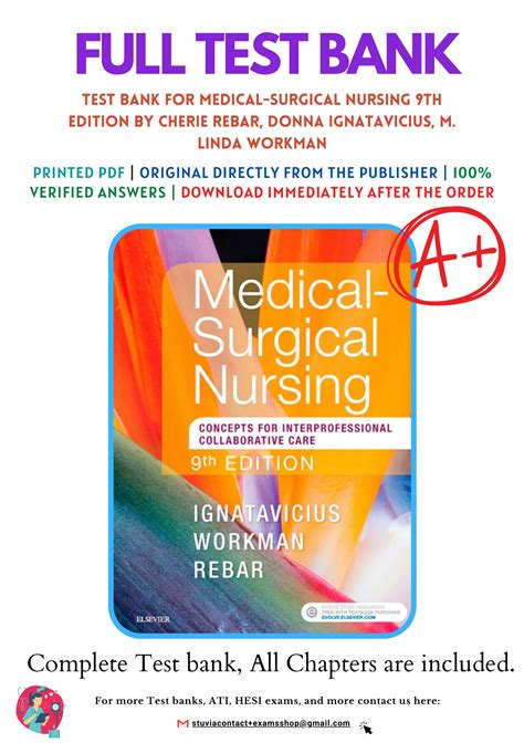 Test Bank for Medical-Surgical Nursing 9th Edition by Cherie Rebar ...