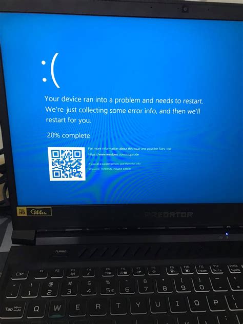 Blue screen says "internal power error", what should i do? - Predator ...