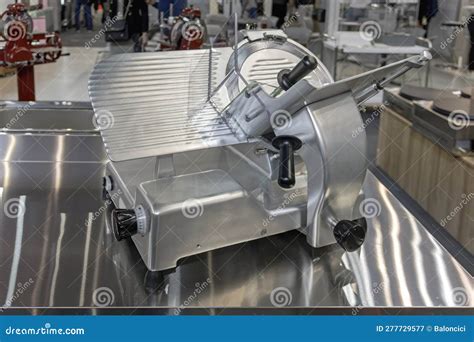 Commercial Deli Meat Slicer Stock Image - Image of sharp, metal: 277729577