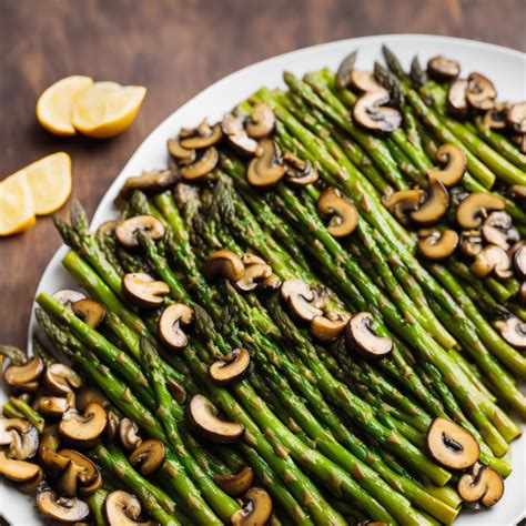 Roasted Asparagus And Mushrooms