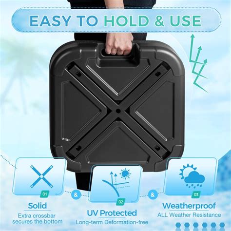 Vineego UBB23 Black Patio Umbrella Base LS-UBB23-0331-BK at Lowes.com