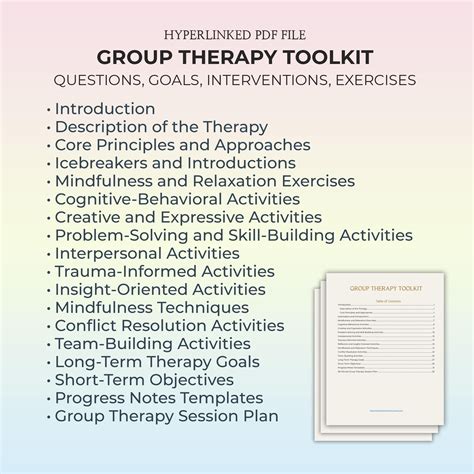 Group Therapy Activities, Group Therapy Questions, Group Therapy Guide ...