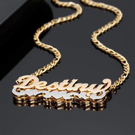 Gold Name Plate Necklace
