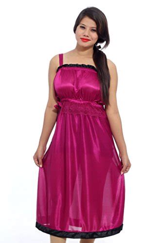 Buy Fabme Women's Baby Doll, Slip, Nighty (Pack of 1) - Maroon at Amazon.in
