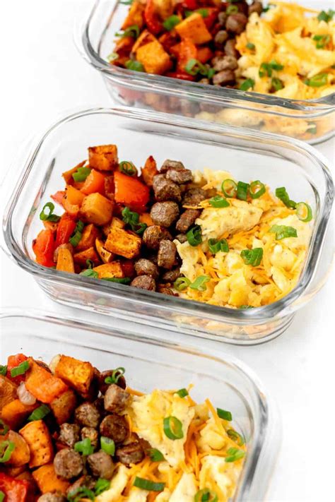 High Protein Meal Prep Breakfast Bowls - Haute & Healthy Living