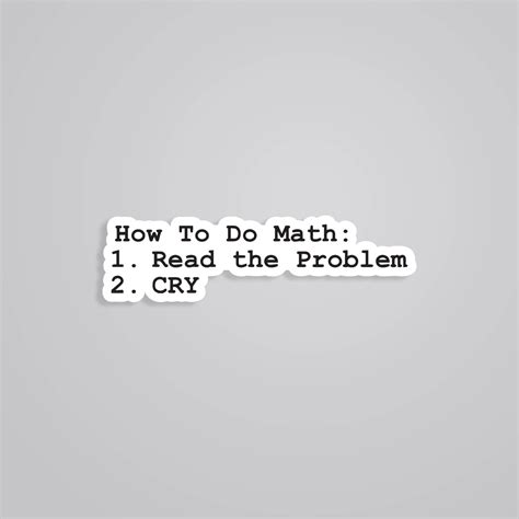 Math Problem Humor Stickers