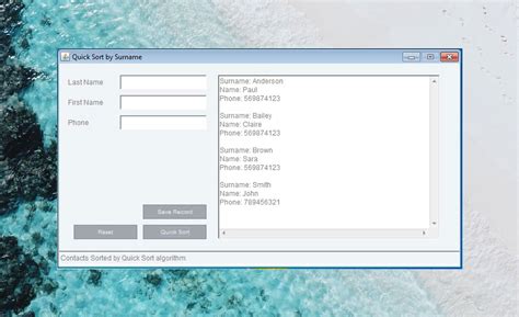Quicksort Java Example 的图像结果