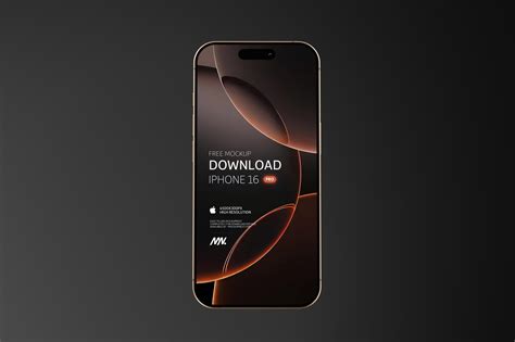 Free Titanium iPhone 16 Pro Mockup PSD - PsFiles