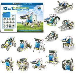 WISHKEY Educational 13 in 1 Solar Power Energy Robot Assemble Toy Kit ...