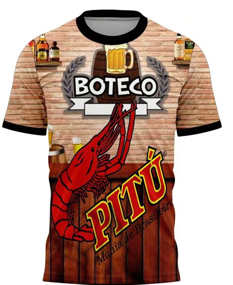 Camiseta de bebida Pitu Lagosta Boteco Mania de Braileiro REF 04 ...