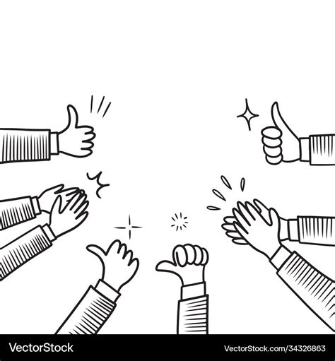 Image result for Hands Clapping Vector Sketch
